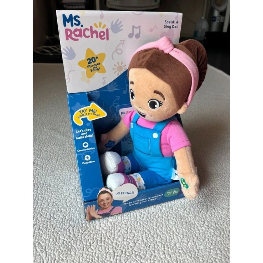 New in Box Ms. Rachel Speak & Sing Plush Doll Interactive